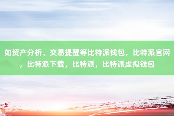 如资产分析、交易提醒等比特派钱包，比特派官网，比特派下载，比特派，比特派虚拟钱包