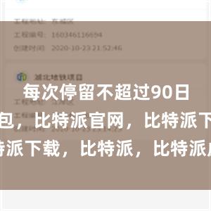 每次停留不超过90日比特派钱包，比特派官网，比特派下载，比特派，比特派虚拟钱包